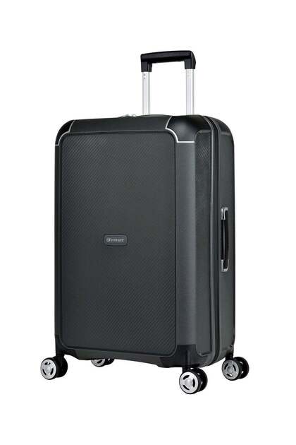 Champion Hard Case Travel Bag Luggage Trolley Polypropylene Lightweight 4 Quiet Double Spinner Wheel