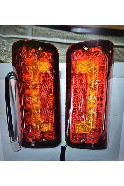 ÜÇ TEKERLEKLİ ELEKTRİKLİ KASALI ARKA STOP TAKIMI SAĞ-SOL LEDLİ (DİK MODEL)