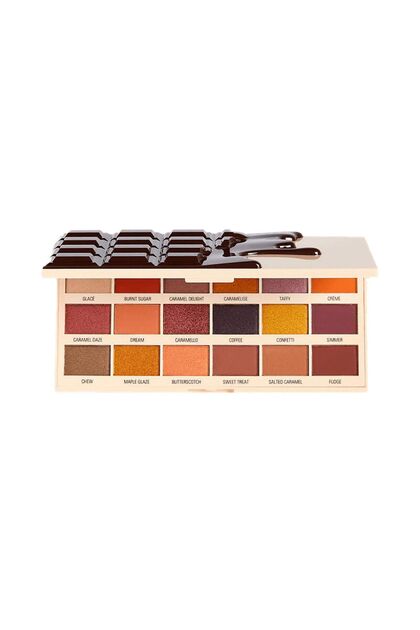 Makeup Revolution, I Heart, Παλέτα σκιών ματιών, Caramel Nudes Chocolate, 18 αποχρώσεις, 18 γρ.