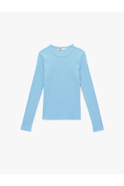 Women'S Blue Crew Neck T Shirt