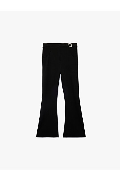 Girl'S Black Flared Leg Trousers