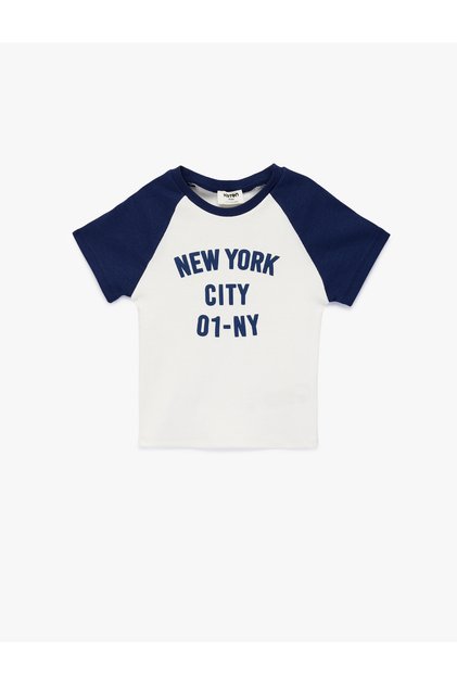 Girl'S Ecru Cotton Printed T-Shirt