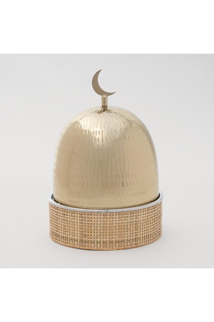 وعاء تقديم كبير ذهبي