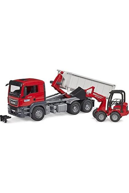 Camion MAN TGS cu container basculant și încărcător agricol Schäffer, model de vehicul