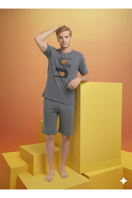 Cotton Supreme Men's Capri Pajama Set
