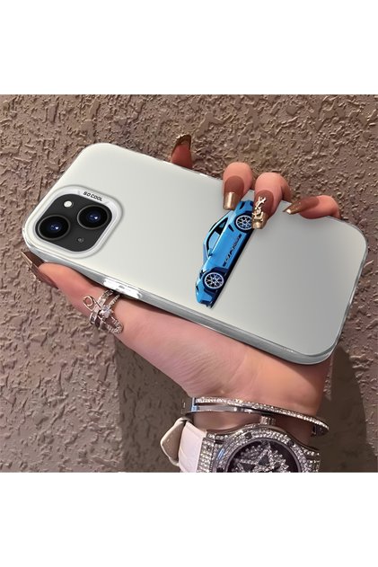 iPhone 14 Compatible Silicone Bmw Patterned Edge Hard Back Anti-Fall Phone Case