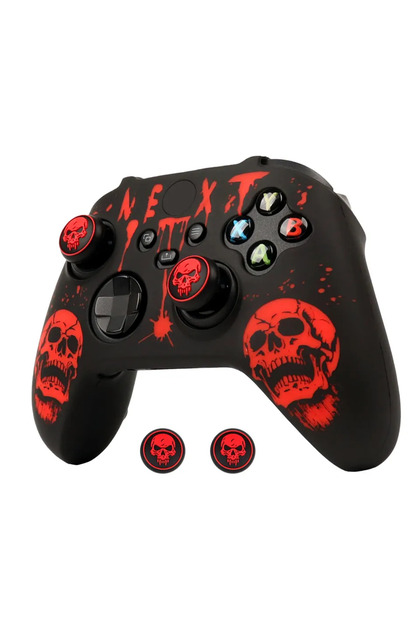 Red Laser Engraved Silicone Cover For Xbox Series X Gamepad Skin Perfect Fit for Xbox Series S Contr