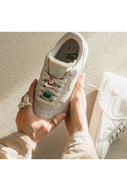 【NIKE 】Air Force 1 Low ホワイト24cm デュブレ2付き★ Nike Air Force 1 Low Premium Bling-Sportxoutlet- Trendyol