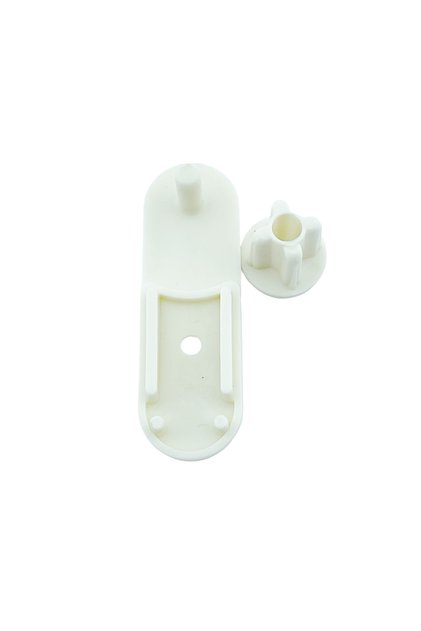 Zebra Perde Oval White Skirted Slat Stopper