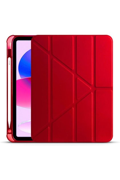 İpad 11 A16 2025 10. Nesil 10.9 Kılıf Katlanır Kalem Bölmeli Tri Folding Standlı Uyku Modlu Kapak