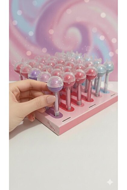 Lippy、ハーティベアセット Royal paris 2in1 Bear Lollipop Lip Balm – Çift Taraflı Dudak