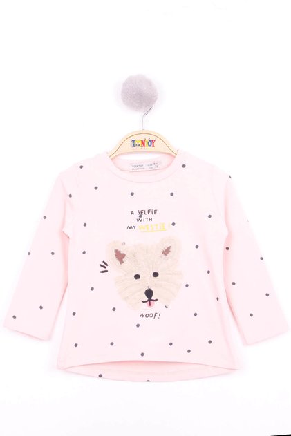 Baby Girl Printed Crew Neck Long Sleeve T-Shirt