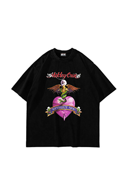 Köstebek Motley Crue Classic Skeleton Cage Siyah (Unisex) T-Shirt
