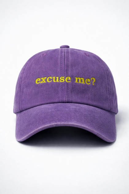 Excuse Me? Embroidered Vintage Hat Cap