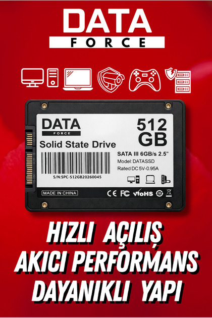512GB SSD 2.5 2セット DataForce 512GB SSD 2.5” SATA III – Hızlı Açılış, Sessiz - Fiyatı