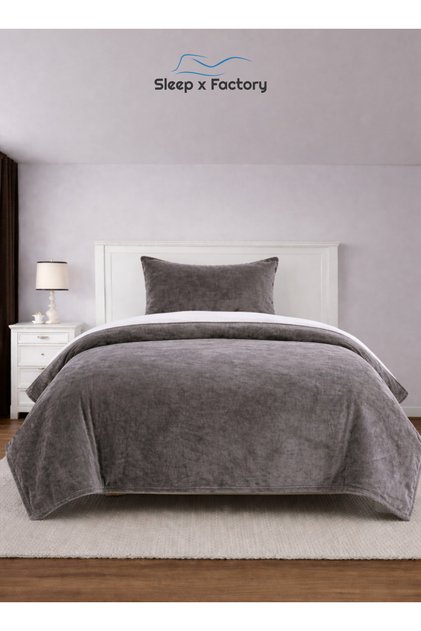 2-Piece Velvet Comforter Set 160x220 cm with Pillowcase – Soft Luxury Bedding