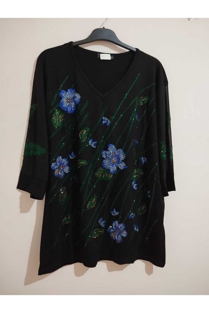 95 % cotton, evening dress style, loose glittering buzzle