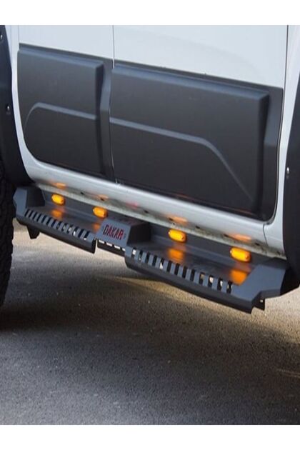 Mitsubishi L200 Yan Basamak Demir 4x4 Yazılı Ledli Off-Road 2008-2022 Arası Birebir Uyumlu Basamak Takımı