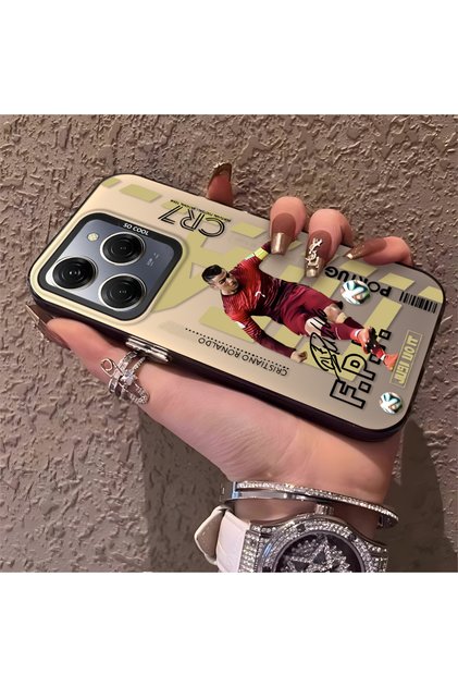 Tecno Spark 20 Pro 5g Compatible Silicone Edge Hard Back Anti-Fall Phone Case Cr7 Patterned