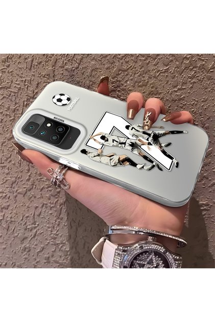 Redmi 10 2022 Compatible Silicone Edge Hard Back Anti-Fall Phone Case Cr7 Patterned