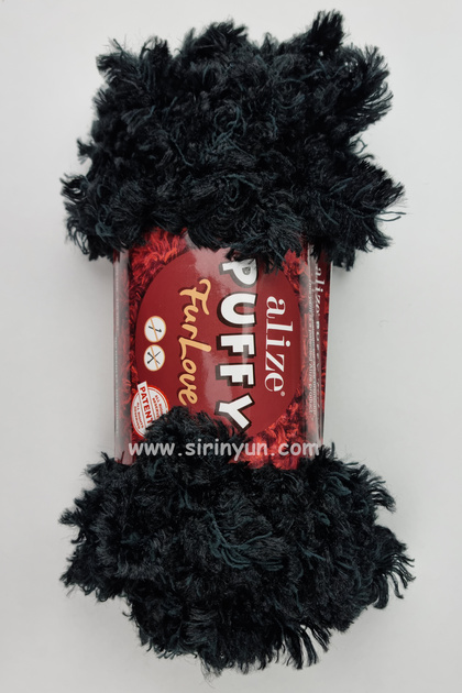 Puffy Furlove Finger Knitting Yarn 60-Black