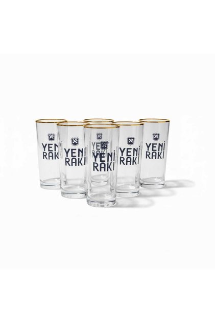 6'lı Rakı Bardağı Yaldızlı Gld