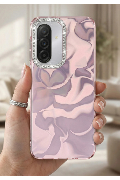 Galaxy A57 Uyumlu Kılıf Kamera Korumalı Airbagli Parlak Taş Detay Tasarımlı Premium Kapak
