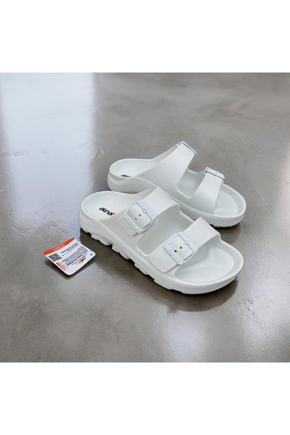 Men's Double Buckle Lightweight Comfortable Sole Beach Pool Casual Slippers