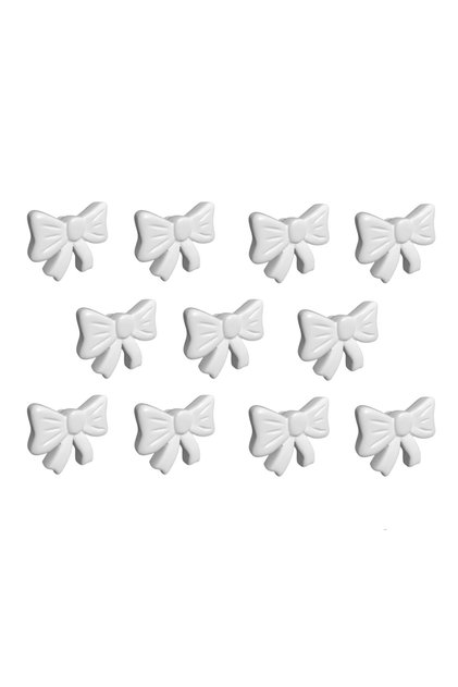 11 Pieces of Bow-Shaped Furniture Handles White (Bow Handle)