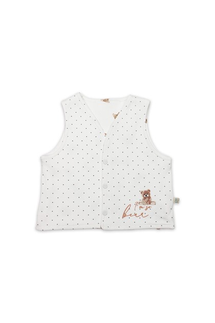 100% Organic Cotton Double-Sided Baby Vest Newborn / so Bear Girl Boy Unisex Baby