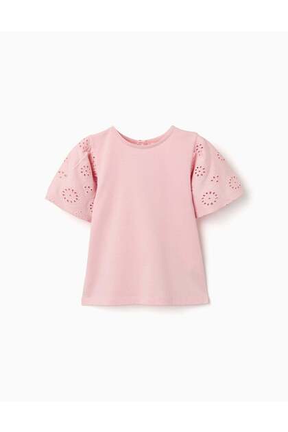 Ss Tshirt Embroidery, Light Pink