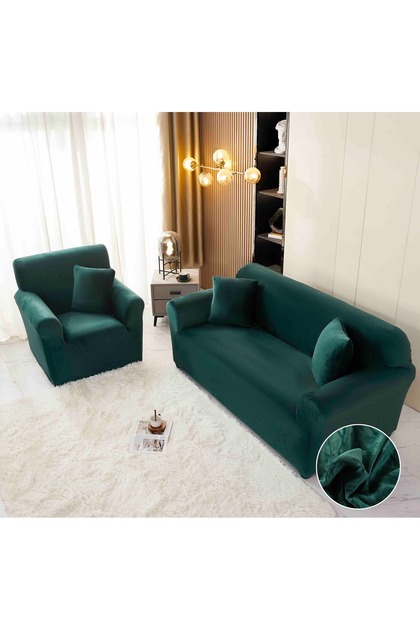 Husa elastica din catifea, canapea 3 locuri, 180cm -230cm