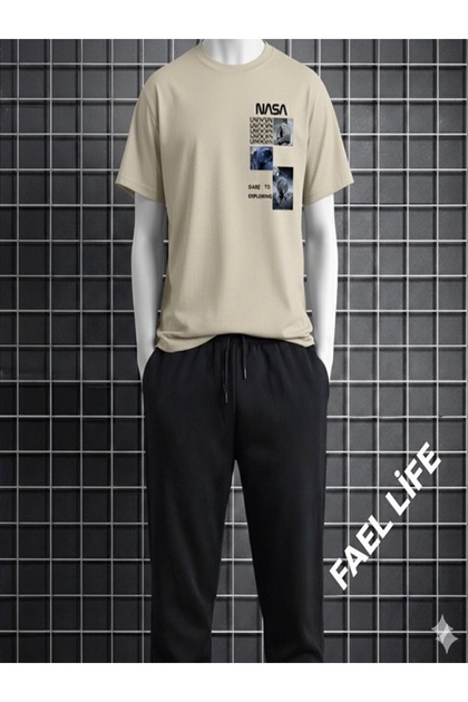Girls'/Boys' Loose Fit T-Shirt and Sweatpants Nasa Image Set