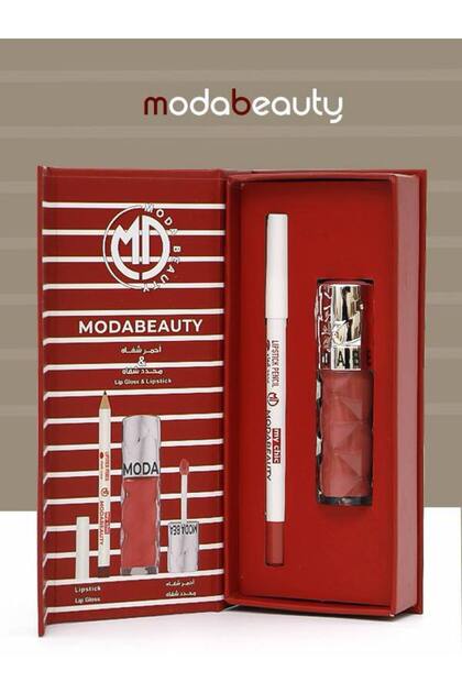بوكس أحمر شفاه + محدد 004 ModaBeauty