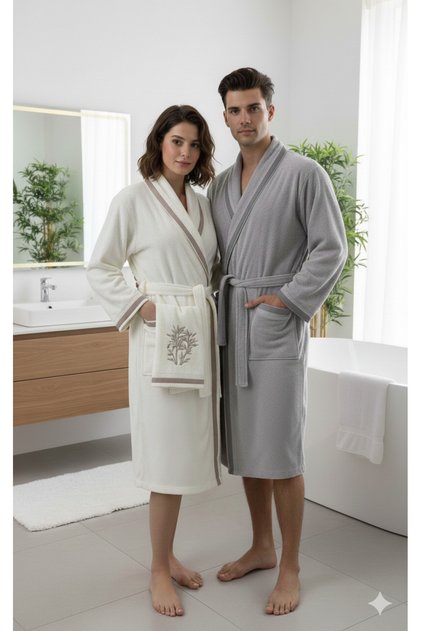 Nev Brand Dordabo Family Bathrobe Set 6 Pieces (Nev Is a Brand Belonging to the Özdilek Group)