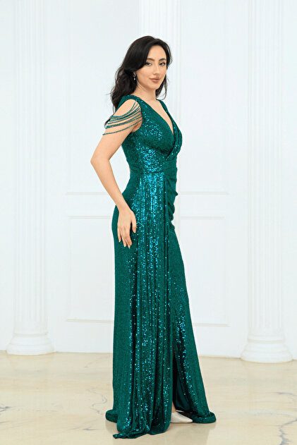 beaded fish dress Bowfin Fish Embellished Lurex Dress L