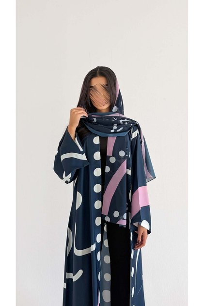 MWT1096 - عباية طباعة | Printed Abaya