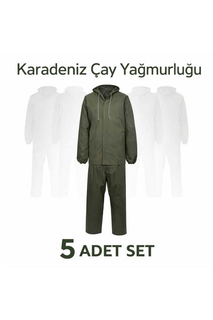 Çay Yağmurluğu %100 Su Geçirmez Alt Üst Takım Dikişsiz Frekanslı Yapıştırma Karadeniz Çay Yağmurluk