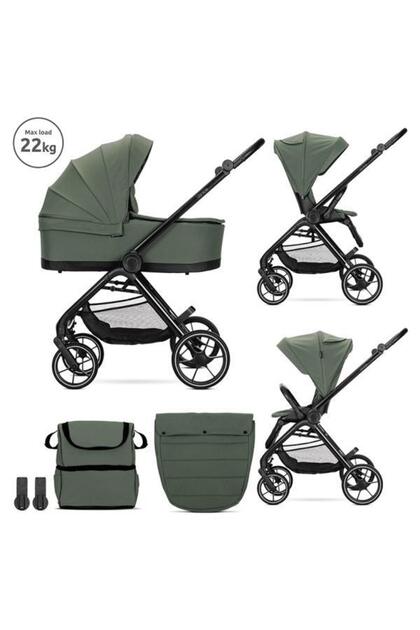 Carucior 2 in 1 Venice, cadru din aluminiu, sezut reversibil, pana la 22 kg, Verde