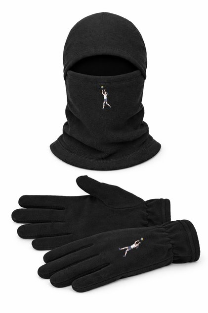 Voleybol Unisex Polar Uzun Eldiven Kar Maskesi Set
