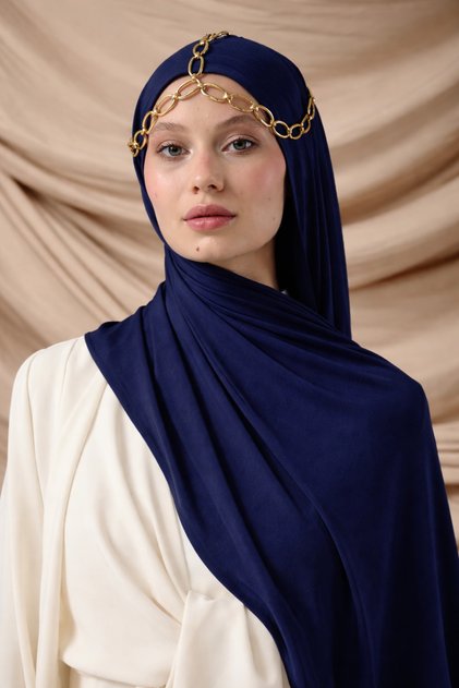 وشاح مينيل من القطن الممشط مخيط من الأمام - ناعم ومضاد للانزلاق بـ 9 ألوان