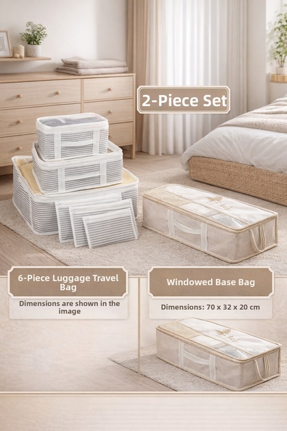 Windowed Storage Box & Drawer Organizer Set of 6 Storage Bags – In-Cabinet Organizer Under-Storage Box