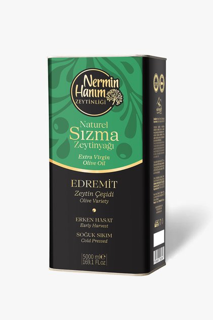Ayvalık Edremit Erken Hasat Soğuk Sıkım Naturel Sızma Zeytinyağı 5lt