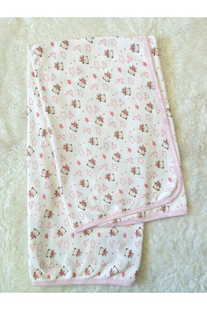 Double Layer Pink Baby Girl Swaddle Blanket Note: Product Double Fabric Assembled and Sewn