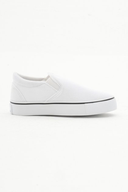 Children's Unisex White Rubber Sole Linen Elastic Sneakers