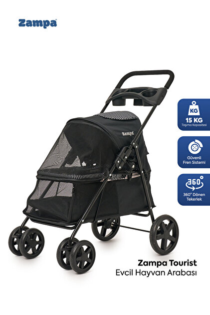 Zampa Tourist Kedi Köpek Puseti Siyah 46x85x91,5 - Fiyatı, Yorumları
