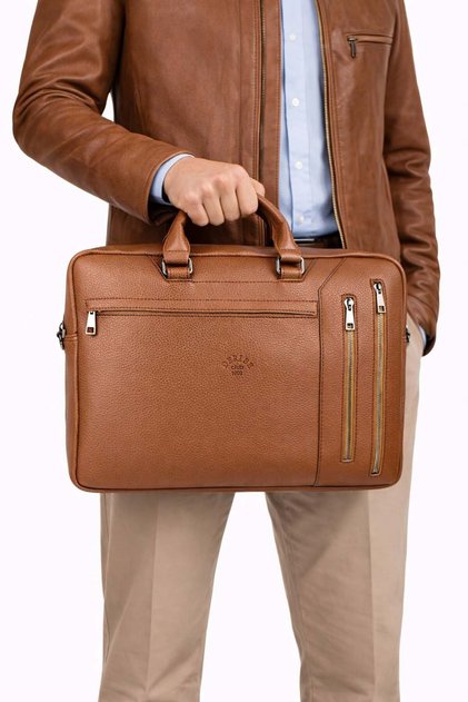 Men's Tan Color 15 & 16 Inch Briefcase and Laptop Bag