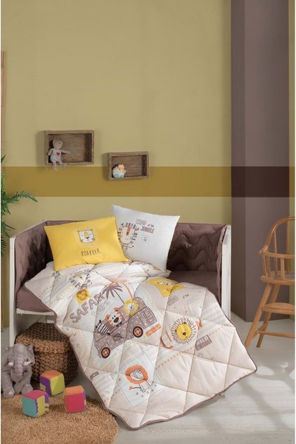 Baby Sleeping Set 100% Cotton Ranforce Lion Yellow