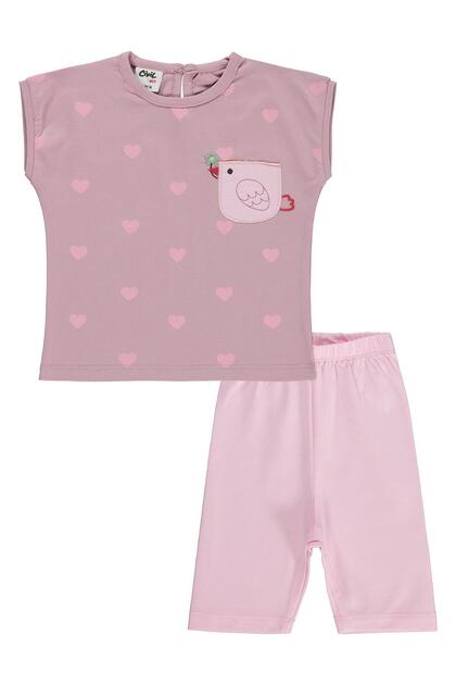 Bird Printed 6-18 Months Set - Pink 12-18 Months