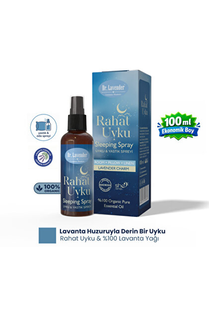 Rahat Uyku Serisi Aromaterapi Uyku, Yastık ve Oda Spreyi - Lavanta, Pasiflora Özlü Doğal Koku 100 ml